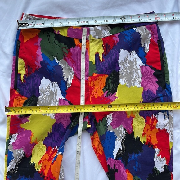Kate Spade Saturday Abstract Colour Splatter Tapered Leg Pants Size 10 - Picture 5 of 16